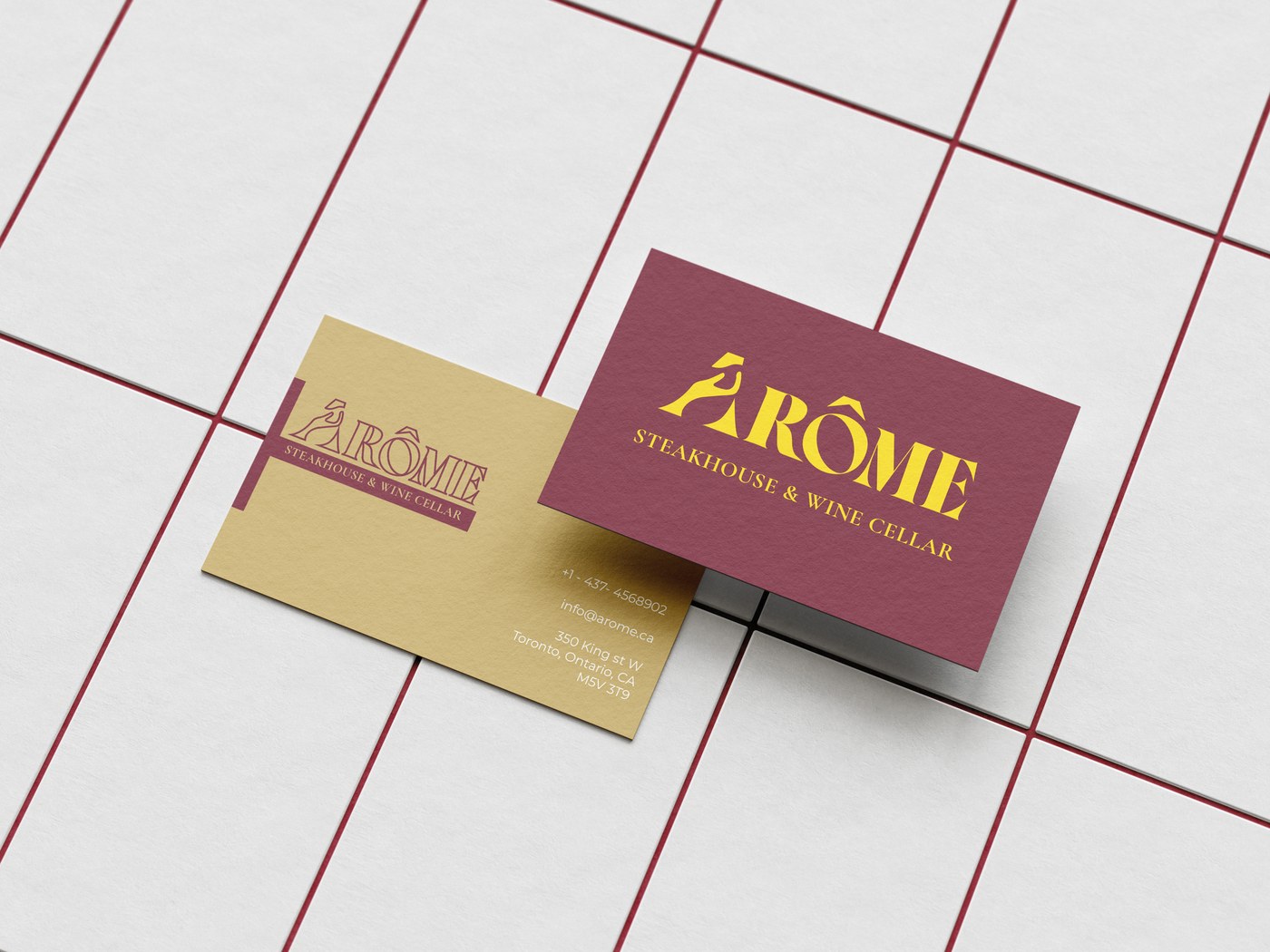 Arôme business card design